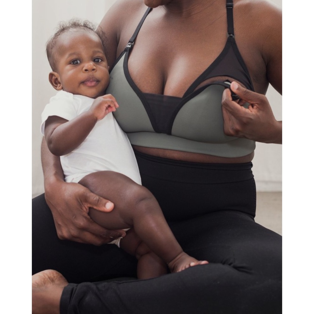 Blanqi adjustable racer back nursing bra.